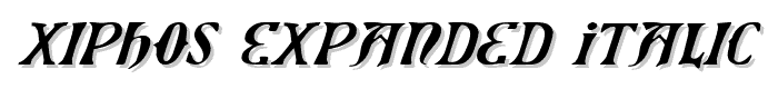 Xiphos Expanded Italic font